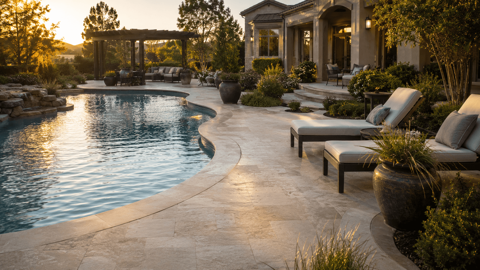 Curved Pool Deck