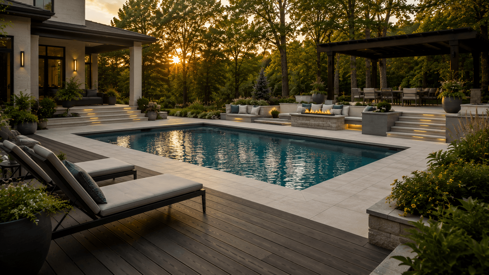 Low-Maintenance Pool Deck Design
